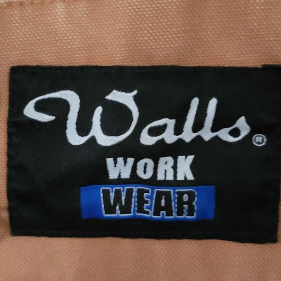 Walls Overalls Mens 36 Tan Thrashed Insulated Distress Paint Splatter Duck Bibs - Picture 16 of 16